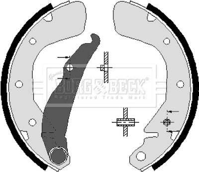 BORG & BECK Piduriklotside komplekt BBS6222